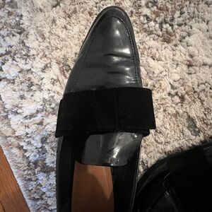 Zara Glossy Black Women's Loafers